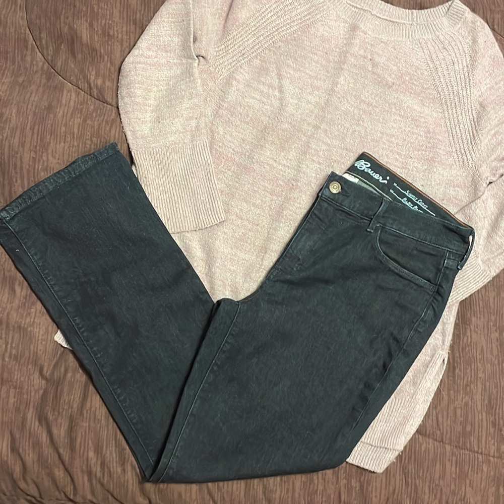 Eddie Bauer size 14 "Slightly Curvy" dark wash jean like new condition